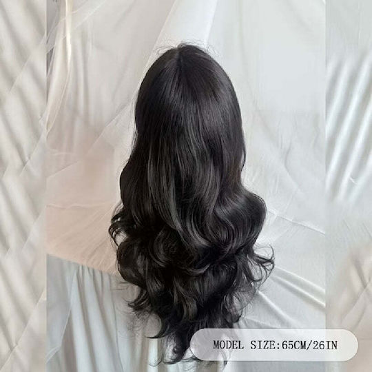 Animis Beauty Perucă cu Păr Sintetic în Culoare Neagră 60cm