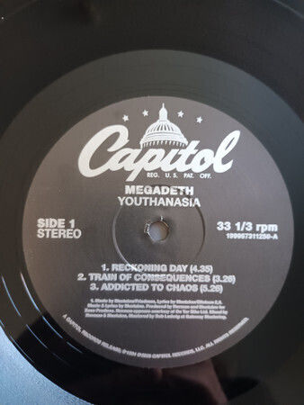 Megadeth Youthanasia Vinyl