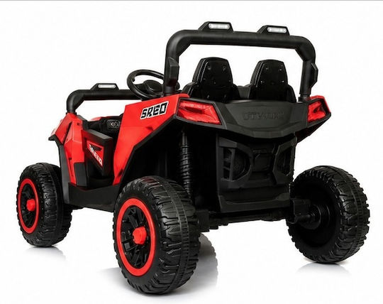 Електрическо UTV Speed Buggy Двуместно с Дистанционно Управление Тип 12 Волта Червено за 2+ Години