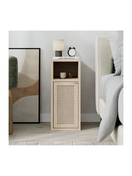 Bedside Table Inca Wooden Beige 25.2x32x60cm