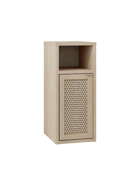 Bedside Table Inca Wooden Beige 25.2x32x60cm