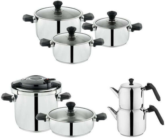 SteweHome SteweHome Kochgeschirr-Set mit Keramik Innenbeschichtung 14 Teile