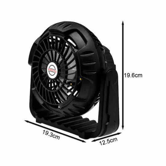 Fan Electric / USB with Water and Lighting and Power Bank 6W Black
