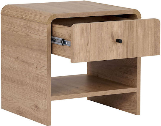 Bedside Table Parila Wooden Brown 45x45x40cm
