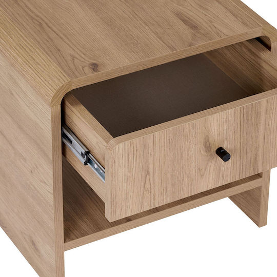 Bedside Table Parila Wooden Brown 45x45x40cm