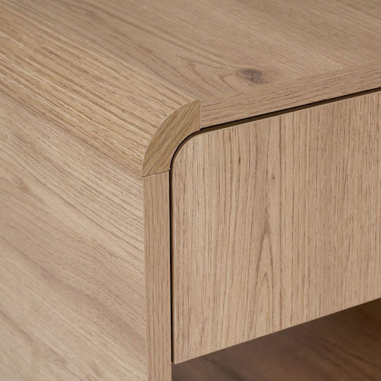 Bedside Table Parila Wooden Brown 45x45x40cm
