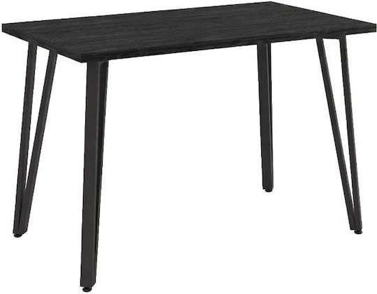 Xana Τραπεζαρίας Black Wood 120x70x77.5εκ.