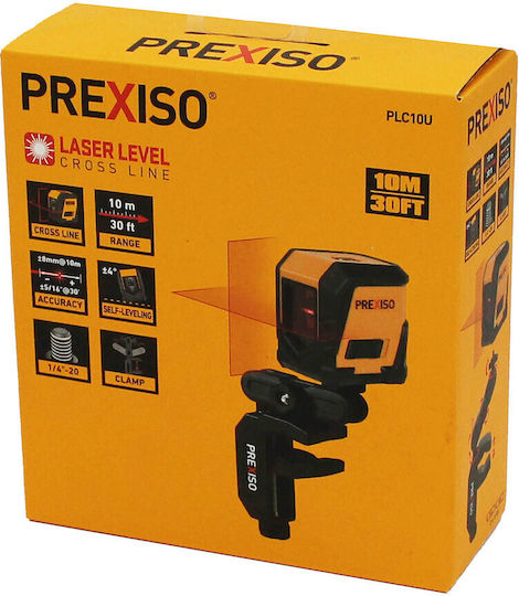 Prexiso Αυτορυθμιζόμενο Γραμμικό Αλφάδι Laser Κόκκινης Δέσμης με Εύρος Εργασίας 10m