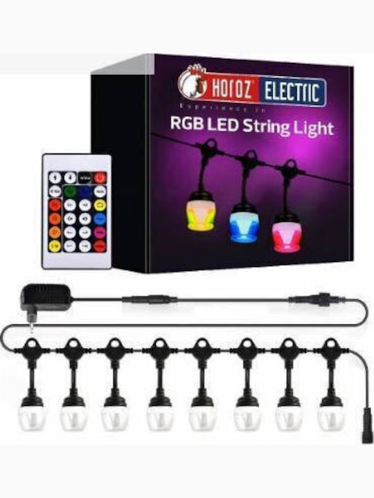Rgb Led String Lights Remote Control 18 M Length 100-240 V 24 Leds 300 Lm 12 W Ip44
