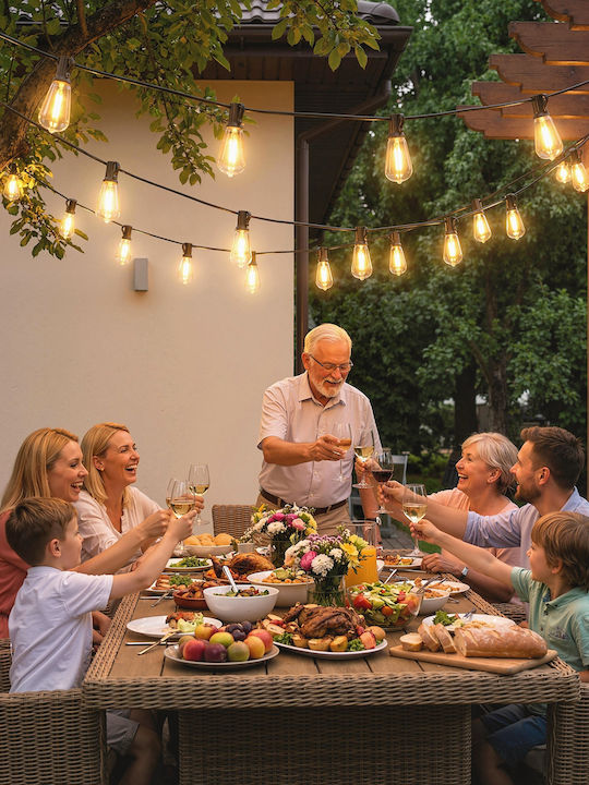 Waterproof Curtain Lights Garland Lights LED IP44 18m with 50 Lamps