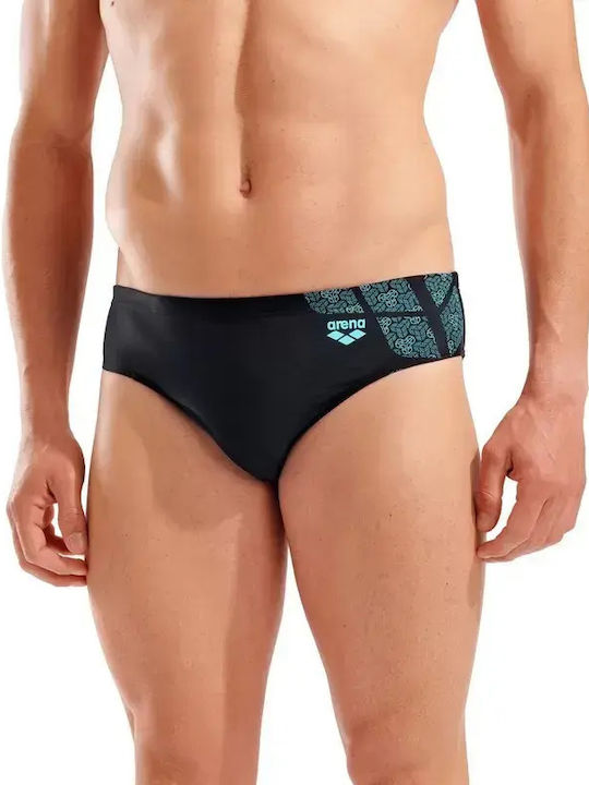 Kikko Men's Swimwear Slip Black Striped