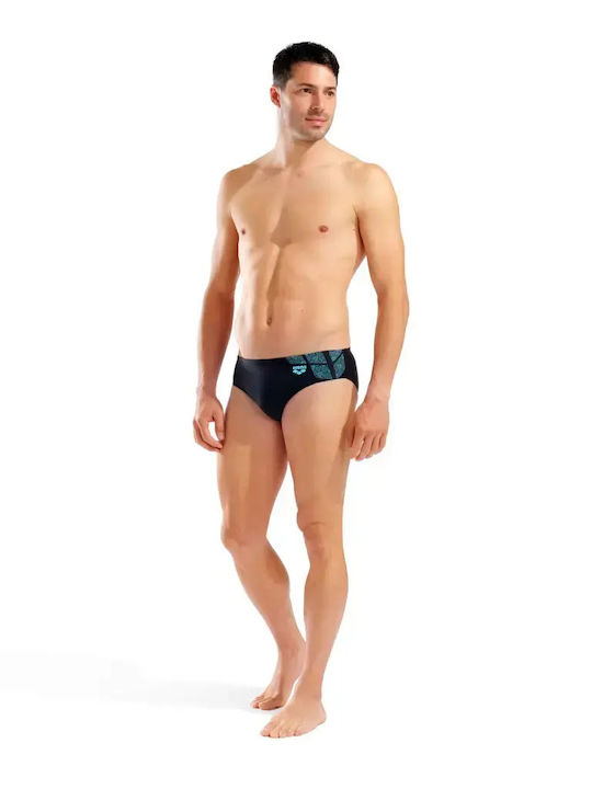 Kikko Men's Swimwear Slip Black Striped