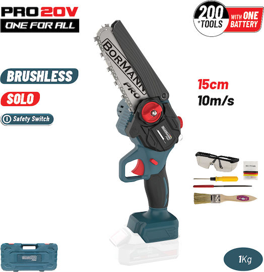 Bormann BBP3917C Pruning Battery Chainsaw Solo Brushless 20V 1kg with Blade 15cm