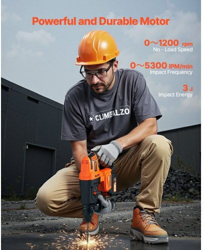 Vevor Demolition Hammer Battery Brushless 20V 1x4Ah with Chuck SDS Plus DC20WSDC28MMG9H4B001V2