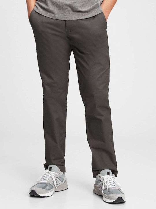 Men's Trousers with Straight Leg Style Black