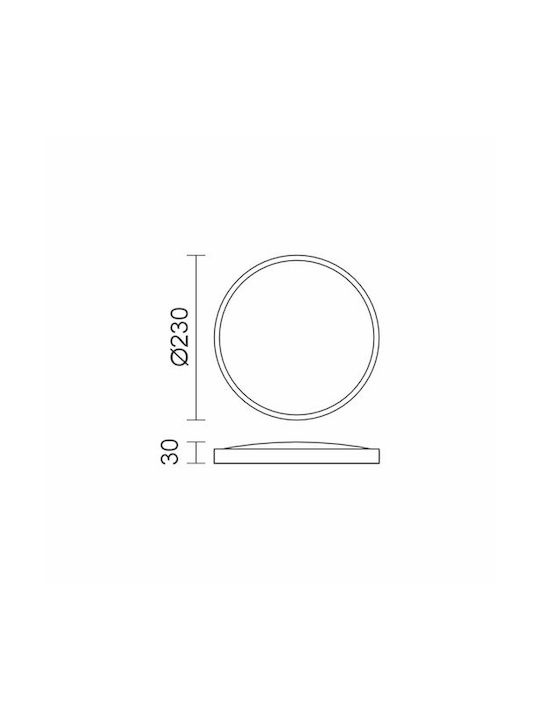 Spot Light Ceiling Bathroom Light Black with Integrated LED
