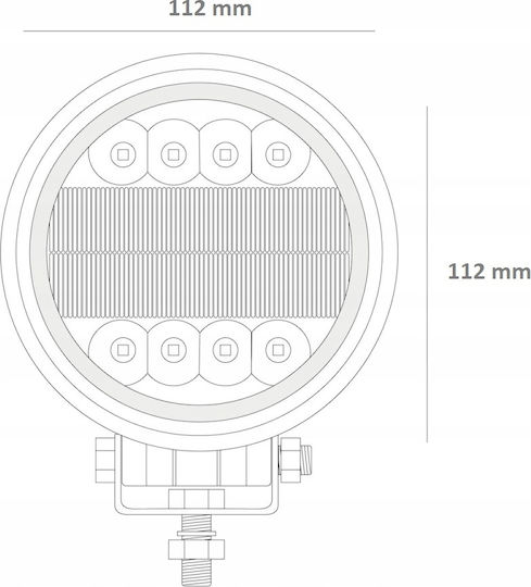M-Tech Προβολέας Εργασίας Ρεύματος LED IP67 με Φωτεινότητα έως 2570lm