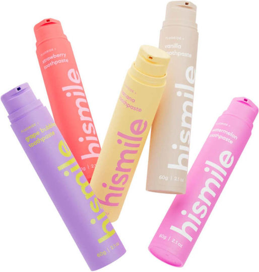 Pastă de Dinți cu Fluor Aromă de Căpșuni Strawberry Hismile 60 G