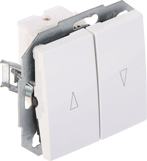 Elektro Plast Recessed Wall Switch for Rolling Shutters White