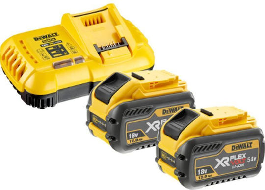 DEWALT DEWALT Set 2 Werkzeugbatterien 54V mit Batteriekapazität 12Ah