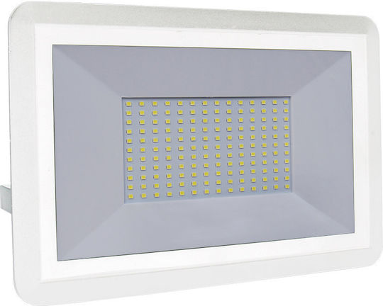 Com 13165 Στεγανός Προβολέας LED 10W Ψυχρό Λευκό 6500K IP65