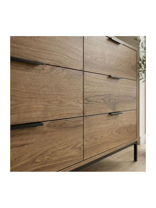 Kommode Schlafzimmer Holz Mars Walnuss 140x45x83,5cm