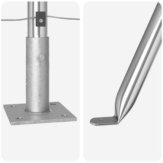vidaXL Στύλος Περίφραξης Κήπου από Ατσάλι 3.2x70εκ. 13τμχ Ασημί
