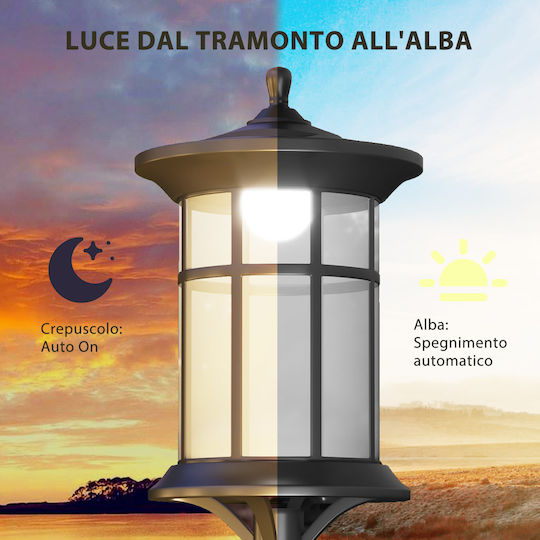 Outsunny Ηλιακό Φωτιστικό με Φωτοκύτταρο
