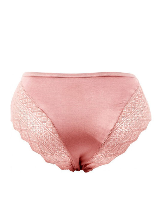 Damen Slip mit Spitze Salmon