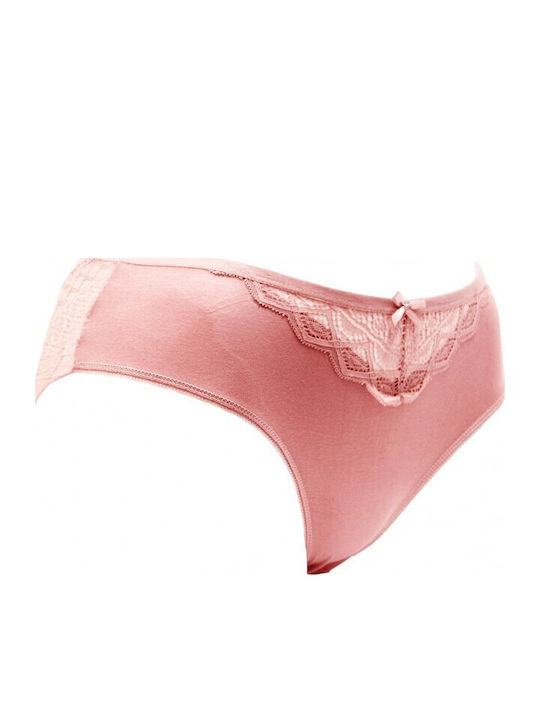 Damen Slip mit Spitze Salmon
