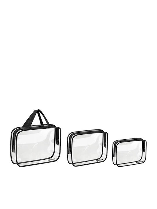 Set 3 Transparent Travel Cosmetic Organizers