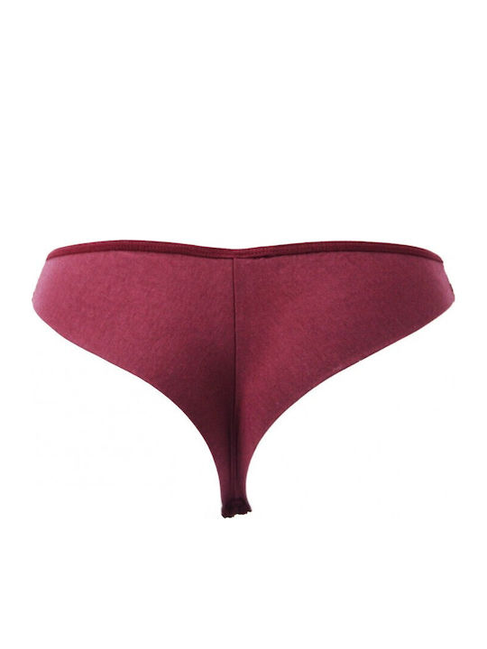 Damen Brasilien mit Spitze Burgundy