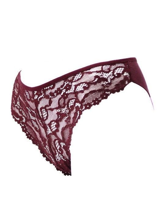 Damen Brasilien mit Spitze Burgundy