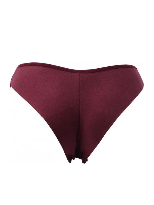 Damen Brasilien mit Spitze Burgundy
