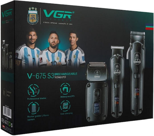 VGR Professional Hair Clipper Set Black V-675