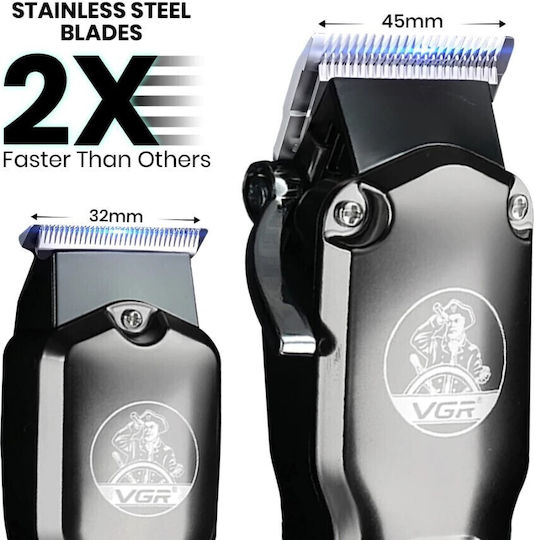 VGR Professional Hair Clipper Set Black V-675
