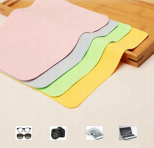 Glasses Cloth 14.5x17.5cm 4pcs Microfiber Mix Colors Glasses