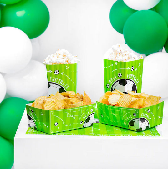 Football Popcorn Boxes 6pcs