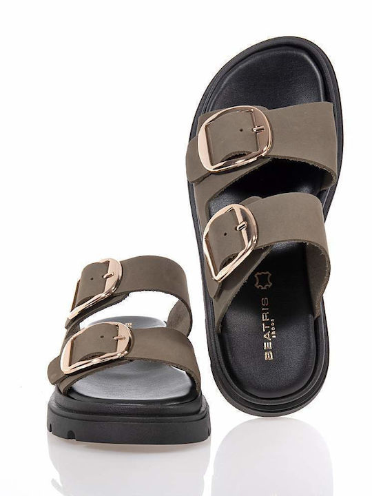 Beatris Khaki Sandals