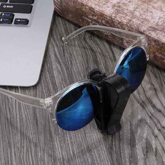 Car Glasses Holder Silver-black Clip