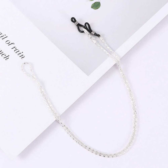 Decorative Silver Braided Eyeglass Chain Pendant Cord Sla-02