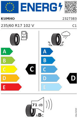 Kumho Hp71 235/60R17 102VV Θερινό Λάστιχο Αυτοκινήτου