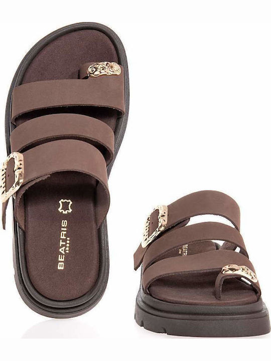 Γυναικεία Σανδάλια Flatforms Καφέ