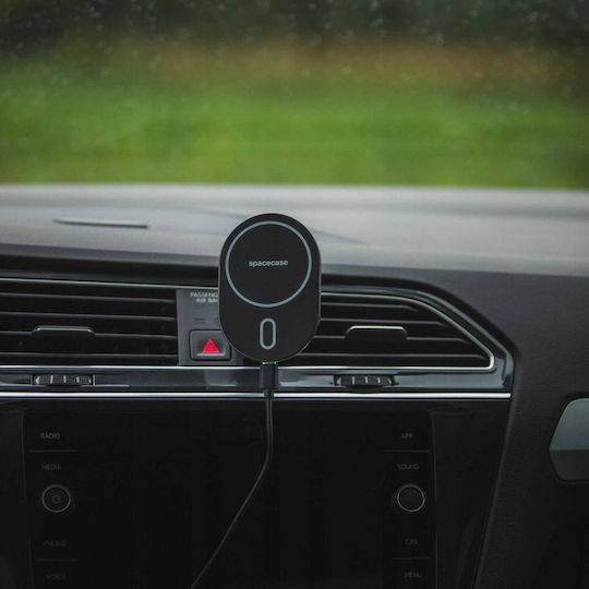 Spacecase Obal:Me Handyhalterung Auto mit Magnet und Kabelloses Aufladen MagSafe Schwarze