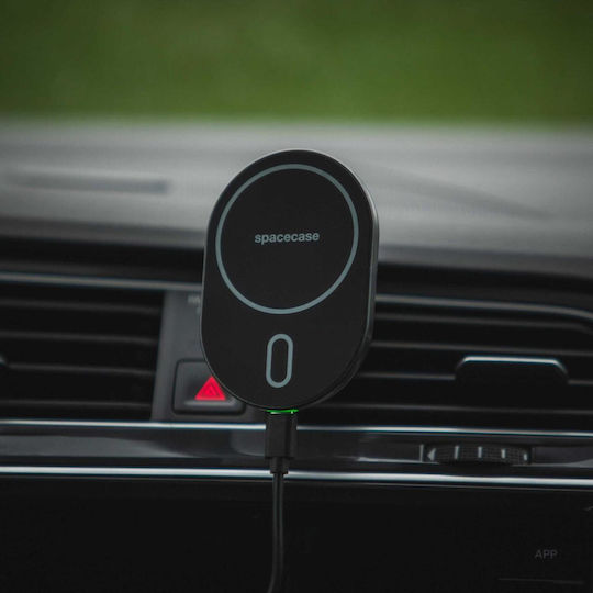 Spacecase Obal:Me Handyhalterung Auto mit Magnet und Kabelloses Aufladen MagSafe Schwarze