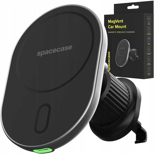 Spacecase Obal:Me Handyhalterung Auto mit Magnet und Kabelloses Aufladen MagSafe Schwarze