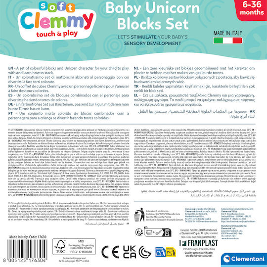 Baby Clementoni Building Blocks Soft Clemmy for 3+ Years 10 Pieces