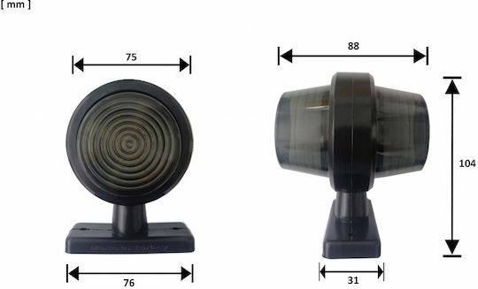 Led Светлини За Товарни Автомобили Керетаки 12v 24v Ip67 Червено Оранжево Тъмно Капаче Maxi Fz2xmar833