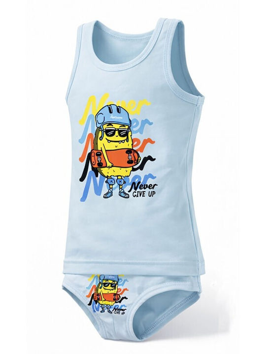 Happy Touch Kids' Set Brief with Undershirt Blue 2pcs