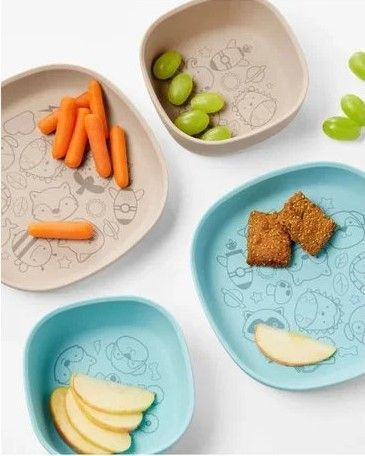 Skip Hop Детска Плоча за Храна от Силикон Синя